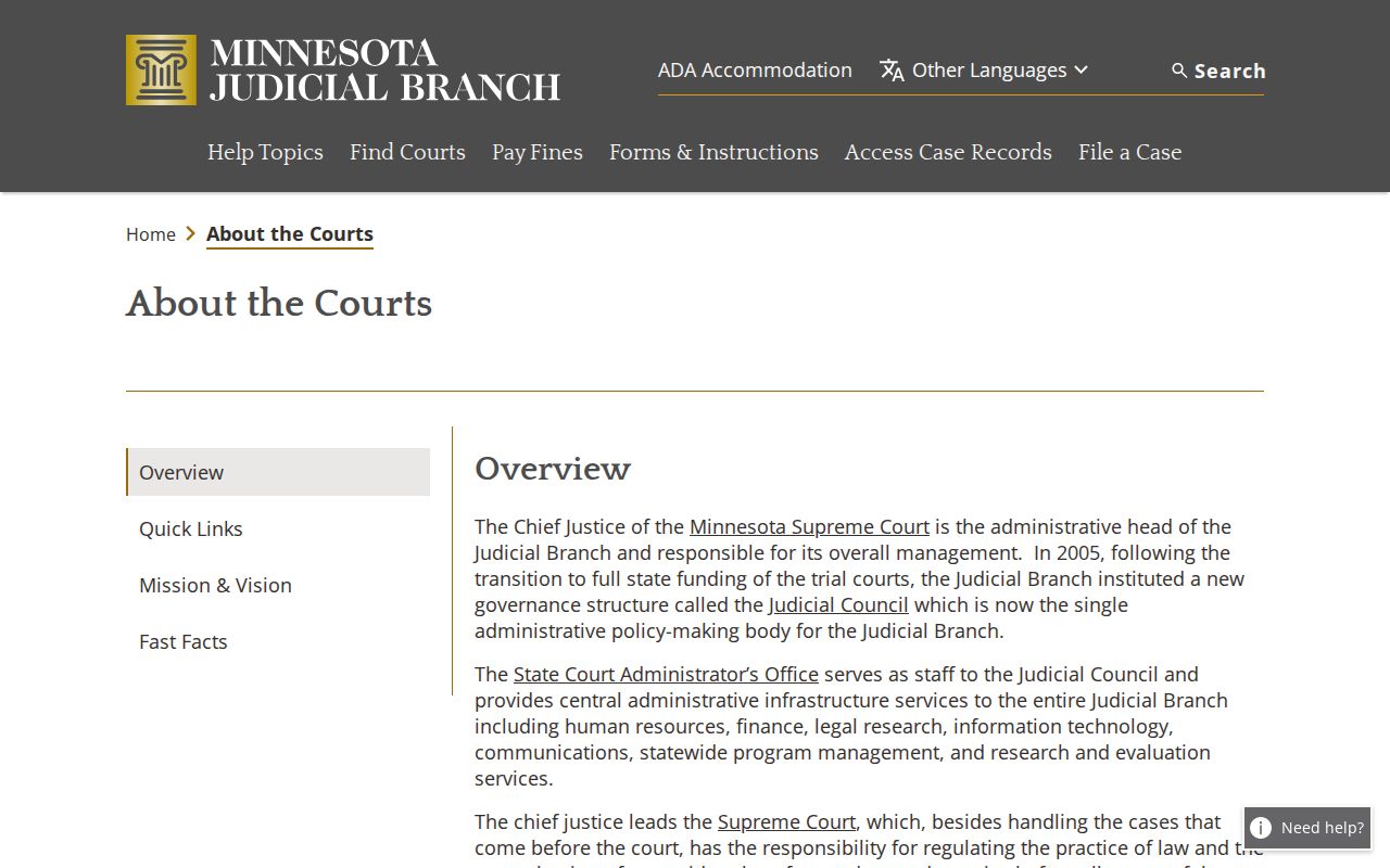 Traverse County court docket Minnesota court structure